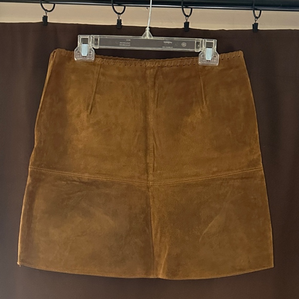 Zara Tan Suede Mini Skirt